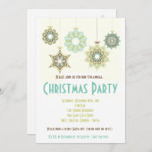 5x7 Winter Sneeuwvlok XMAS Kerstmis Uitnodiging (Voorkant / Achterkant)