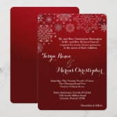 5x7 Winter Sneeuwvlokken Sneeuwijs Huwelijksuitnod Kaart (Voorkant / Achterkant)