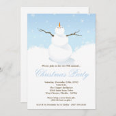 5x7 Winter Snow Snowman-kerstuitnodiging Kaart (Voorkant / Achterkant)