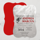 5x7 Winter White Pine Tree Need Wedding Invitation Kaart (Voorkant / Achterkant)