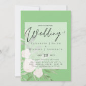 5x7 Witte Boeket Script Overlay Budget Bruiloft (Voorkant)