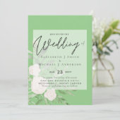 5x7 Witte Boeket Script Overlay Budget Bruiloft (Staand voorkant)