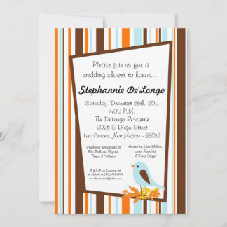 5x7 Woodland Bird Animal Baby shower Invitation Kaart