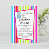 5x7 Woodland Forrest Owl Baby shower Invitation Kaart (Staand voorkant)