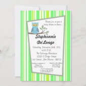 5x7 Woodland Forrest Owl Baby shower Invitation Kaart (Voorkant)