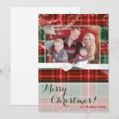 5x7 XMAS-kaart met kerstrode PlaysFabric-fotokaart Feestdagenkaart (Voorkant / Achterkant)