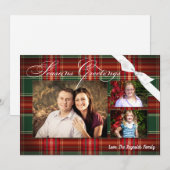 5x7 XMAS-kaart met kerstrode PlaysFabric-fotokaart Feestdagenkaart (Voorkant / Achterkant)