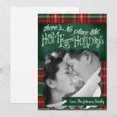 5x7 XMAS-kaart met kerstrode PlaysFabric-fotokaart Feestdagenkaart (Voorkant / Achterkant)