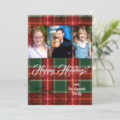 5x7 XMAS-kaart met kerstrode PlaysFabric-fotokaart Feestdagenkaart (Staand voorkant)