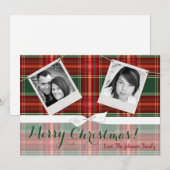 5x7 XMAS-kaart met kerstrode PlaysFabric-fotokaart Feestdagenkaart (Voorkant / Achterkant)