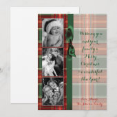 5x7 XMAS-kaart met kerstrode PlaysFabric-fotokaart Feestdagenkaart (Voorkant / Achterkant)