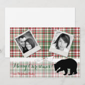 5x7 XMAS-kaart met rode kerst, Beer Fabri FOTO-kaa Feestdagenkaart (Voorkant / Achterkant)