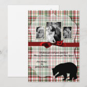 5x7 XMAS-kaart met rode kerst, Beer Fabri FOTO-kaa Feestdagenkaart (Voorkant / Achterkant)