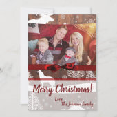 5x7 XMAS Kerst Herten Hout Buck Doe FOTOKAART Feestdagenkaart (Voorkant)