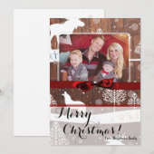 5x7 XMAS Kerst Herten Hout Buck Doe FOTOKAART Feestdagenkaart (Voorkant / Achterkant)