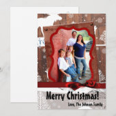 5x7 XMAS Kerst Herten Hout Buck Doe FOTOKAART Feestdagenkaart (Voorkant / Achterkant)