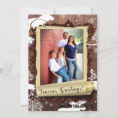 5x7 XMAS Kerst Herten Hout Buck Doe FOTOKAART Feestdagenkaart (Voorkant)