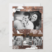 5x7 XMAS Kerst Herten Hout Buck Doe FOTOKAART Feestdagenkaart (Voorkant)