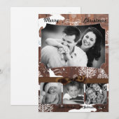 5x7 XMAS Kerst Herten Hout Buck Doe FOTOKAART Feestdagenkaart (Voorkant / Achterkant)