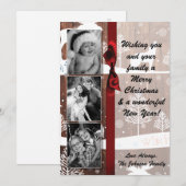 5x7 XMAS Kerst Herten Hout Buck Doe FOTOKAART Feestdagenkaart (Voorkant / Achterkant)