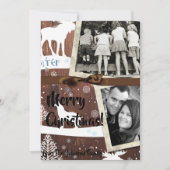 5x7 XMAS Kerst Herten Hout Buck Doe FOTOKAART Feestdagenkaart (Voorkant)