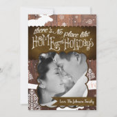 5x7 XMAS Kerst Herten Hout Buck Doe FOTOKAART Feestdagenkaart (Voorkant)