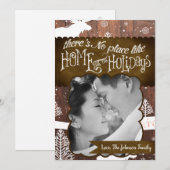 5x7 XMAS Kerst Herten Hout Buck Doe FOTOKAART Feestdagenkaart (Voorkant / Achterkant)