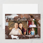 5x7 XMAS Kerst Herten Hout Buck Doe FOTOKAART Feestdagenkaart (Voorkant / Achterkant)