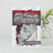 5x7 XMAS-kerstboomgaard winterfotokaart Feestdagenkaart (Staand voorkant)