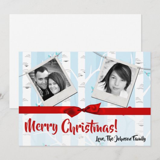 5x7 XMAS-kerstboomgaard winterfotokaart Feestdagenkaart (Voorkant / Achterkant)