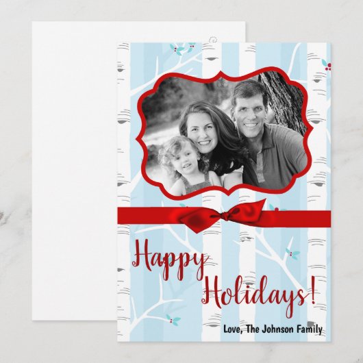 5x7 XMAS-kerstboomgaard winterfotokaart Feestdagenkaart (Voorkant / Achterkant)