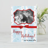 5x7 XMAS-kerstboomgaard winterfotokaart Feestdagenkaart (Staand voorkant)