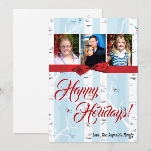 5x7 XMAS-kerstboomgaard winterfotokaart Feestdagenkaart (Voorkant / Achterkant)