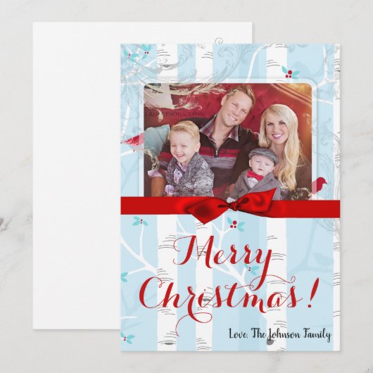 5x7 XMAS-kerstboomgaard winterfotokaart Feestdagenkaart (Voorkant / Achterkant)