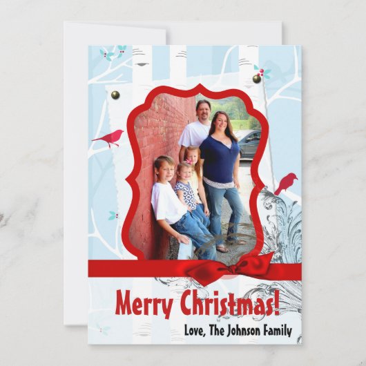 5x7 XMAS-kerstboomgaard winterfotokaart Feestdagenkaart (Voorkant)