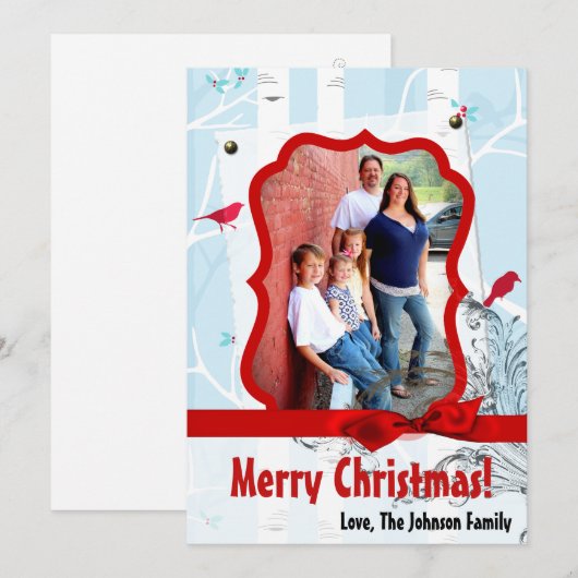 5x7 XMAS-kerstboomgaard winterfotokaart Feestdagenkaart (Voorkant / Achterkant)