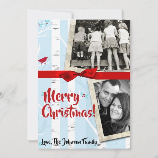 5x7 XMAS-kerstboomgaard winterfotokaart Feestdagenkaart (Voorkant)