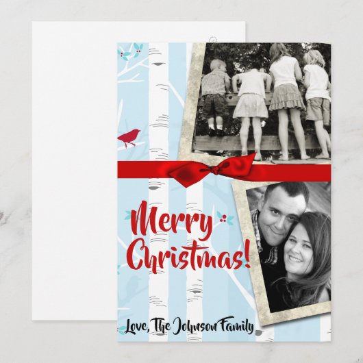 5x7 XMAS-kerstboomgaard winterfotokaart Feestdagenkaart (Voorkant / Achterkant)