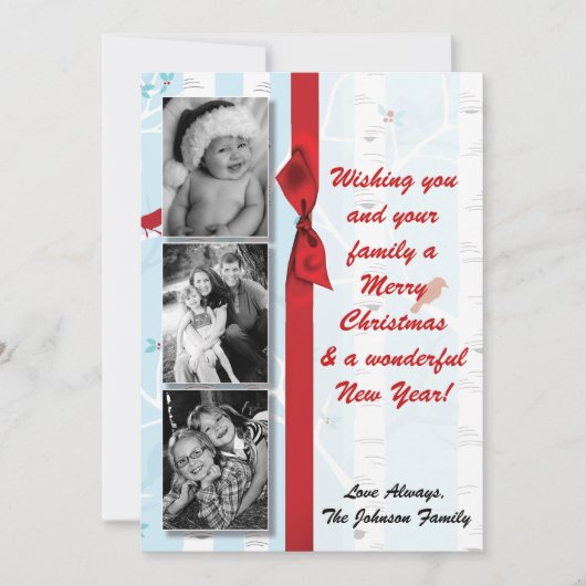 5x7 XMAS-kerstboomgaard winterfotokaart Feestdagenkaart (Voorkant)