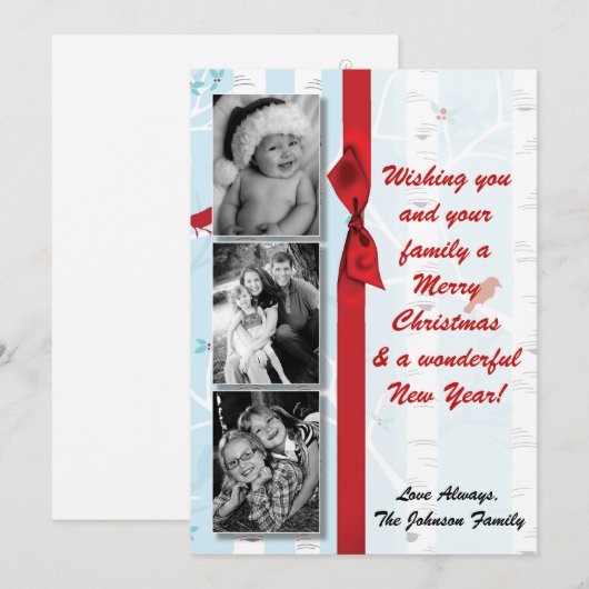 5x7 XMAS-kerstboomgaard winterfotokaart Feestdagenkaart (Voorkant / Achterkant)