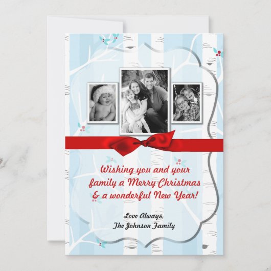 5x7 XMAS-kerstboomgaard winterfotokaart Feestdagenkaart (Voorkant)