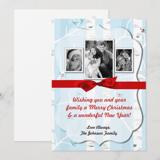 5x7 XMAS-kerstboomgaard winterfotokaart Feestdagenkaart (Voorkant / Achterkant)