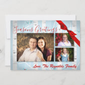 5x7 XMAS-kerstboomgaard winterfotokaart Feestdagenkaart (Voorkant)