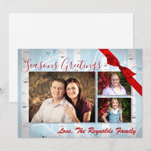 5x7 XMAS-kerstboomgaard winterfotokaart Feestdagenkaart (Voorkant / Achterkant)