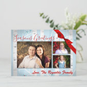 5x7 XMAS-kerstboomgaard winterfotokaart Feestdagenkaart (Staand voorkant)