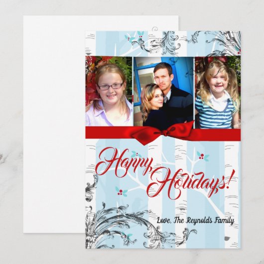 5x7 XMAS-kerstboomgaard winterfotokaart Feestdagenkaart (Voorkant / Achterkant)