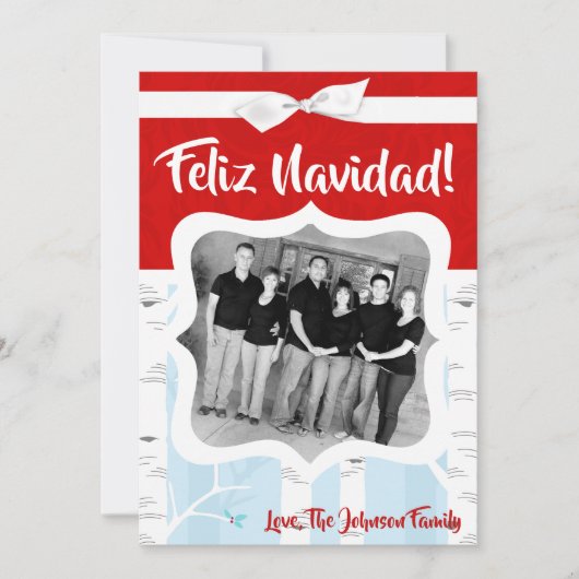 5x7 XMAS-kerstboomgaard winterfotokaart Feestdagenkaart (Voorkant)