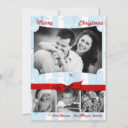 5x7 XMAS-kerstboomgaard winterfotokaart Feestdagenkaart (Voorkant)