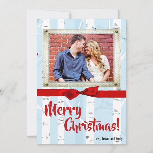 5x7 XMAS-kerstboomgaard winterfotokaart Feestdagenkaart (Voorkant)