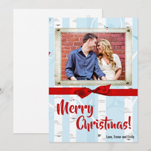 5x7 XMAS-kerstboomgaard winterfotokaart Feestdagenkaart (Voorkant / Achterkant)